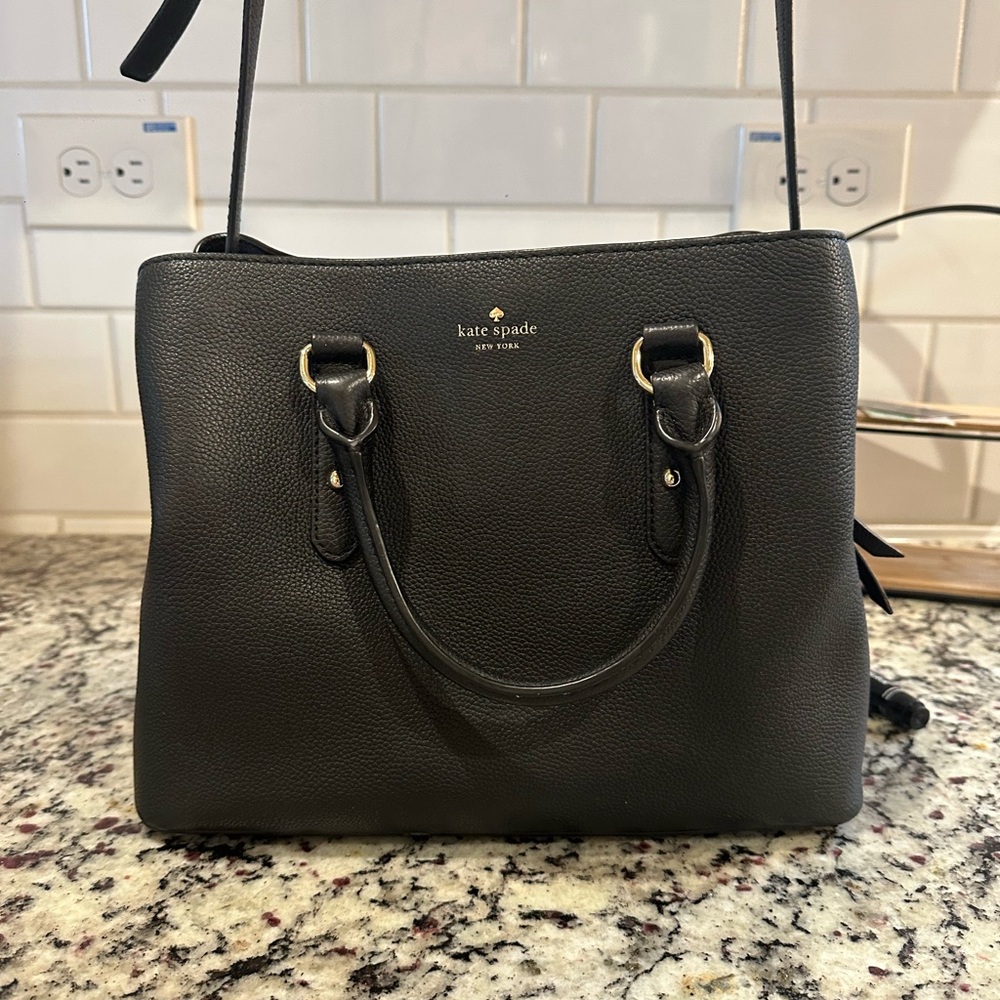 Kate Spade Black Satchel with Structured Design